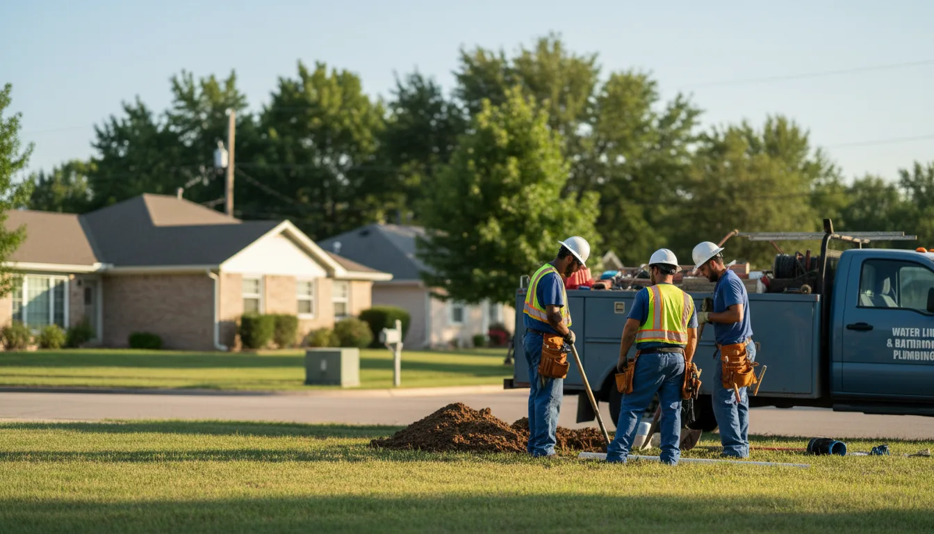 Residential water line and bathroom plumbing service in Montpelier, OH